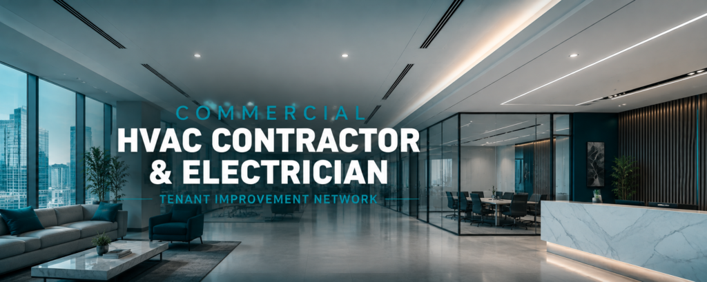 Commercial HVAC and electrical remodel work in an occupied commercial property